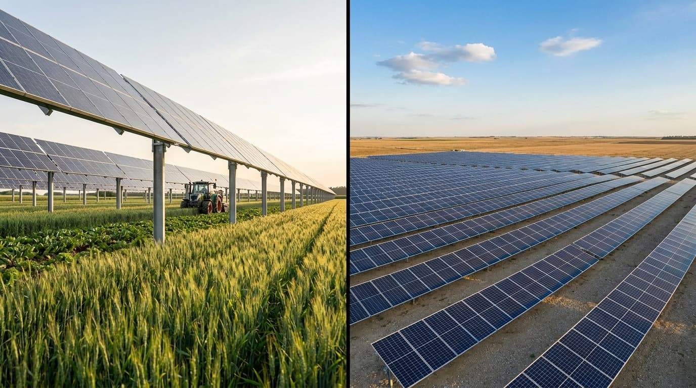 Agri-PV vs. Freiflächen-PV: Was ist wirtschaftlicher?